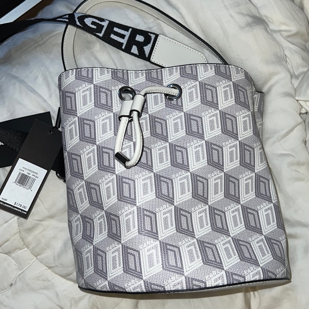 Karl Lagerfeld Paris Adelle Crossbody Bucket Bag - Picture 6 of 6